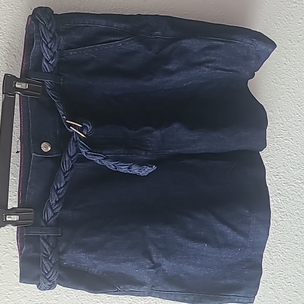 NWOT Tommy Hilfiger High Rise Dark Denim Shorts, size 14